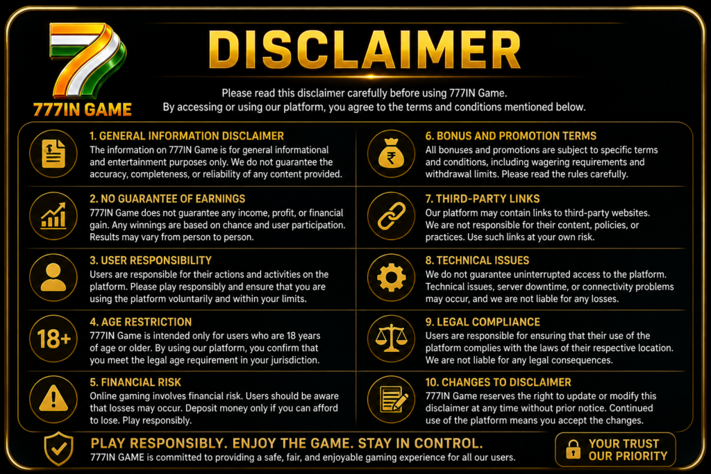 777 in disclaimer